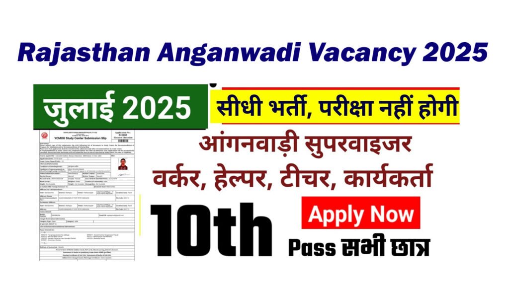 Rajasthan Anganwadi Vacancy 2025
