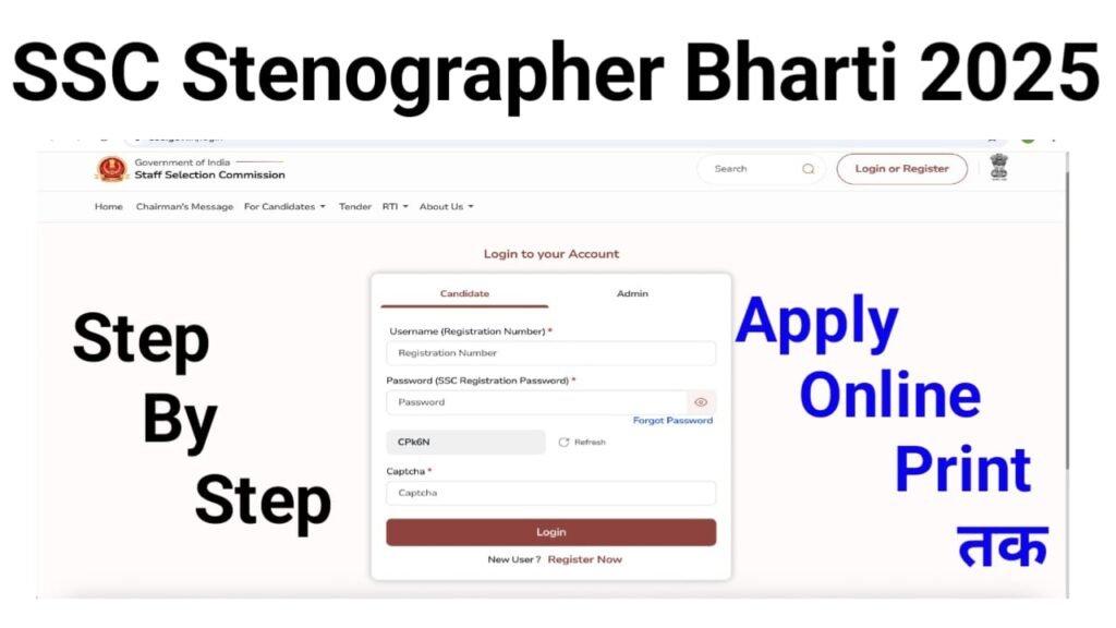 SSC Stenographer भर्ती 2025