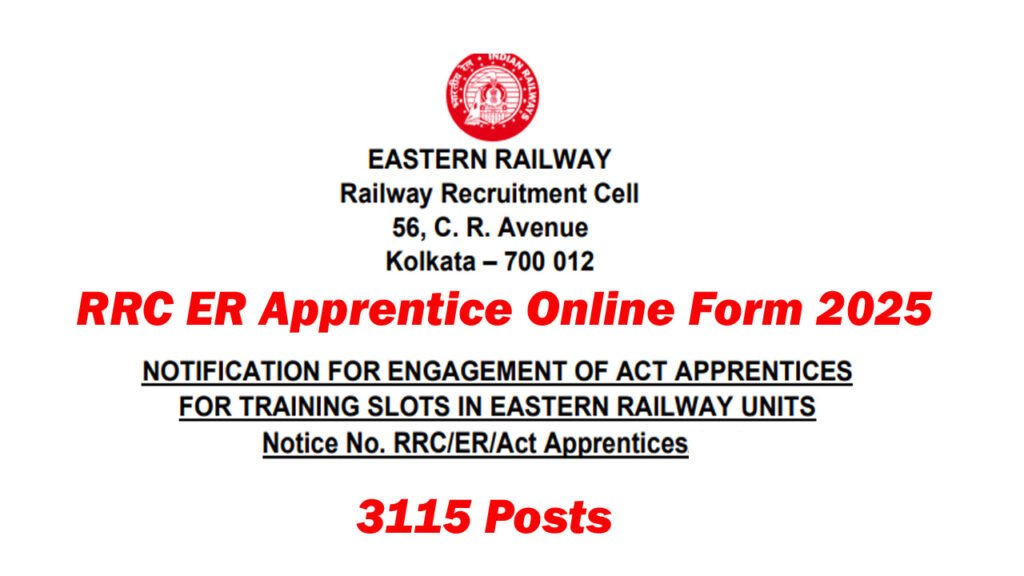 RRC ER Apprentice Online Form 2025