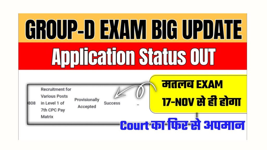 RRB Group D Application Status 2025