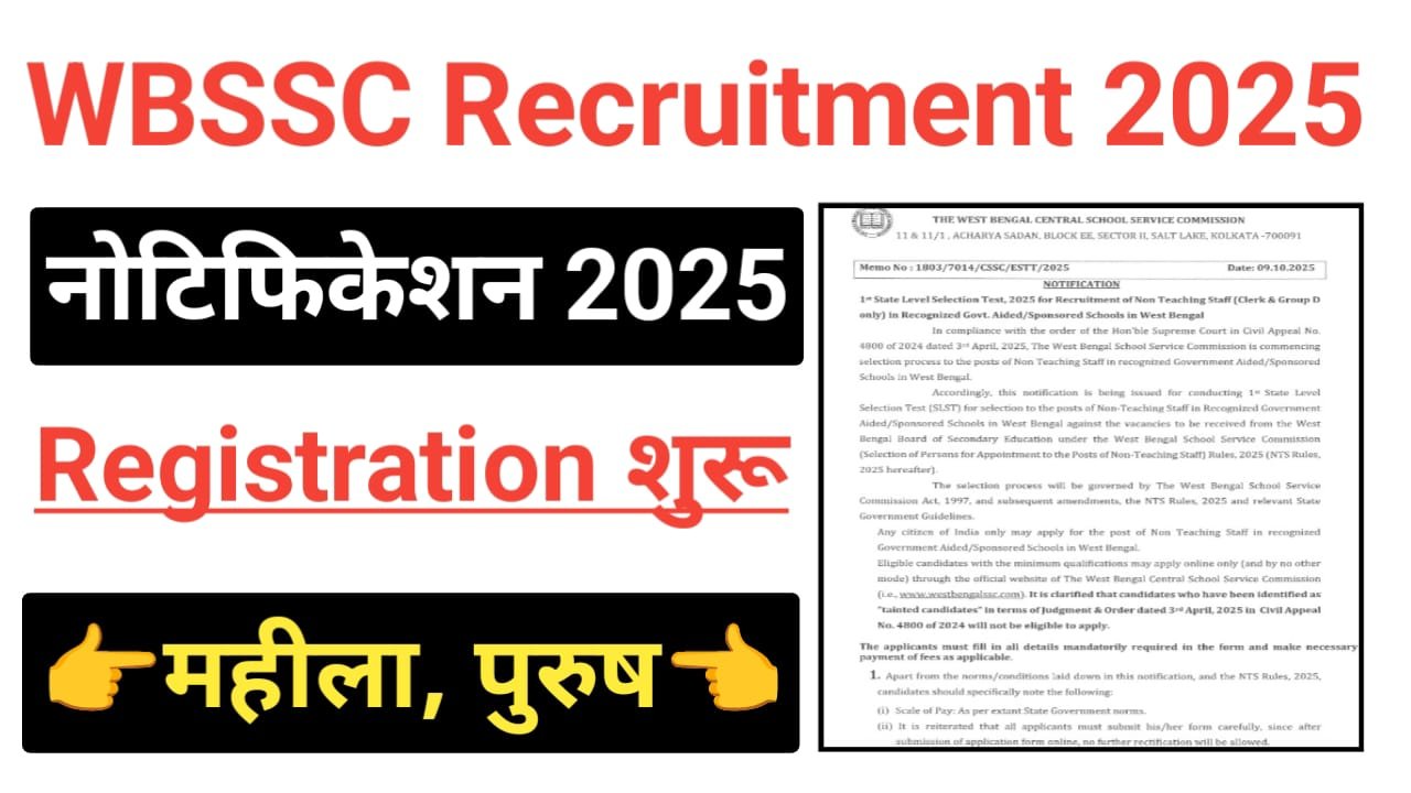 WBSSC Group C And D Online Form 2025